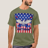 Custom Name USA Patriotic Eagle Semper Fidelis Men Tシャツ (正面)