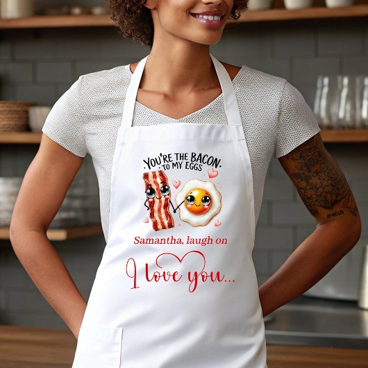 Custom Name Valentine Apron Funny Food Quotes エプロン