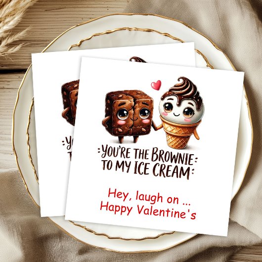Custom Name Valentine Napkins Funny Food Quotes スタンダードカクテルナプキン