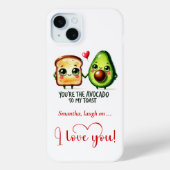 Custom Name Valentine Phone Case with Funny Food Case-Mate iPhoneケース (裏面)