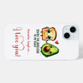 Custom Name Valentine Phone Case with Funny Food Case-Mate iPhoneケース (裏面 (横))