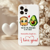 Custom Name Valentine Phone Case with Funny Food Case-Mate iPhoneケース