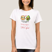 Custom Name Valentine Women T-Shirt Funny Food Tシャツ (正面)