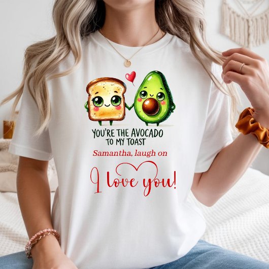 Custom Name Valentine Women T-Shirt Funny Food Tシャツ