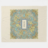 Custom Name Vibrant Zentangle Fleece Blanket フリースブランケット (正面(横))