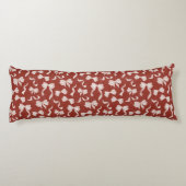 Custom Name Vintage Ribbon & Bows (Cream Red) ボディピロー (裏面)