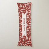 Custom Name Vintage Ribbon & Bows (Cream Red) ボディピロー (正面縦)