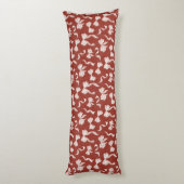 Custom Name Vintage Ribbon & Bows (Cream Red) ボディピロー (裏面 (縦))