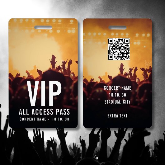 Custom Name VIP All Access Pass Concert バッジ