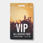 Custom Name VIP All Access Pass Concert バッジ (正面)