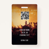 Custom Name VIP All Access Pass Concert バッジ (裏面)