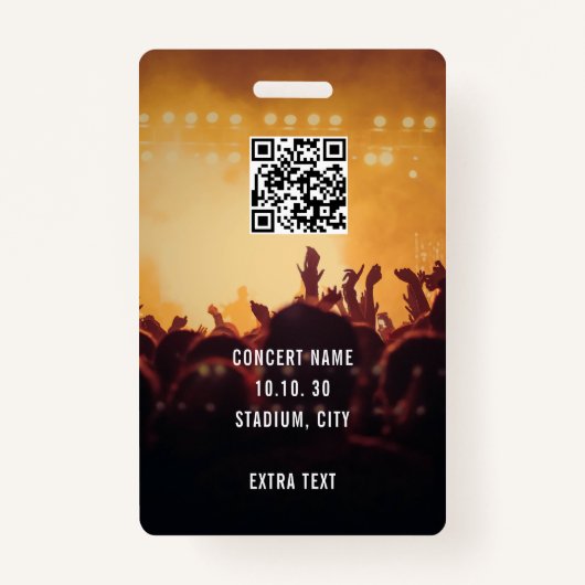 Custom Name VIP All Access Pass Concert バッジ (裏面)