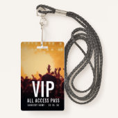 Custom Name VIP All Access Pass Concert バッジ (正面ランヤード)