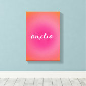 Custom Name Wall Art – Bold Serif Monogram  キャンバスプリント (インサイチュ (ウッドフロア))