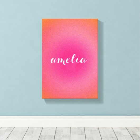 Custom Name Wall Art – Bold Serif Monogram  キャンバスプリント (インサイチュ (ウッドフロア))