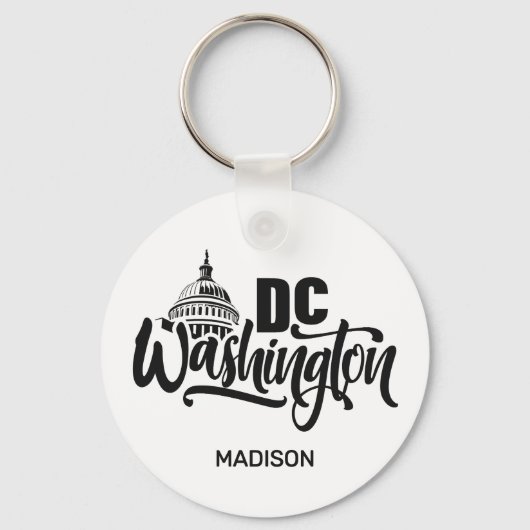 Custom Name Washington DC キーホルダー (正面)
