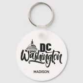 Custom Name Washington DC キーホルダー (裏面)