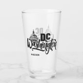 Custom Name Washington DC タンブラーグラス (裏面)
