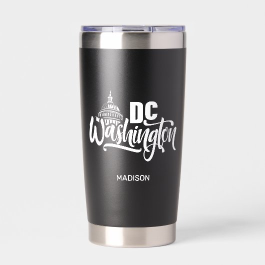 Custom Name Washington DC 保温保冷タンブラー (正面)