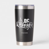 Custom Name Washington DC 保温保冷タンブラー (背面)