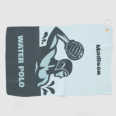 Custom Name Water Polo ゴルフタオル (横)