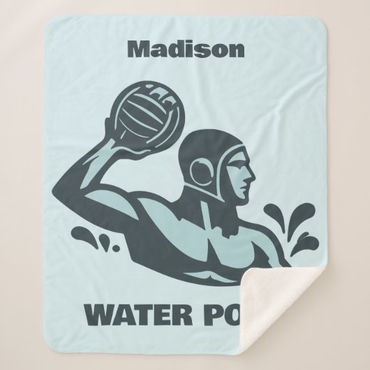 Custom Name Water Polo シェルパブランケット (正面)