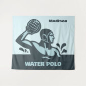 Custom Name Water Polo タペストリー (正面(横))