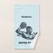 Custom Name Water Polo バスタオルセット (ハンドタオル)