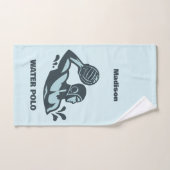 Custom Name Water Polo バスタオルセット (ハンドタオル)