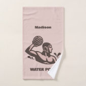 Custom Name Water Polo バスタオルセット (ハンドタオル)