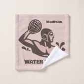 Custom Name Water Polo バスタオルセット (ウォッシュタオル)