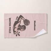 Custom Name Water Polo バスタオルセット (ハンドタオル)