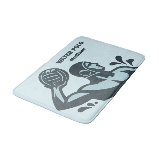 Custom Name Water Polo バスマット (アングル)