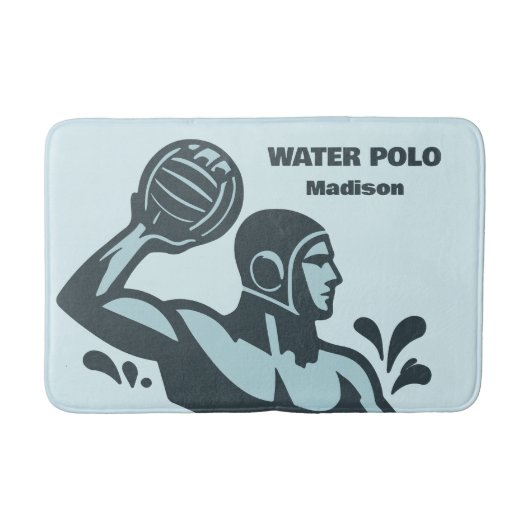 Custom Name Water Polo バスマット (正面)