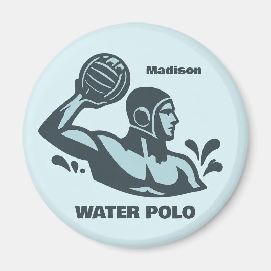 Custom Name Water Polo マグネット (正面)