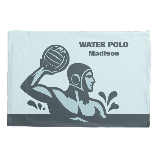 Custom Name Water Polo 枕カバー (裏面)