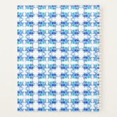Custom Name Watercolor Blue Floral プランナー手帳 (裏面)