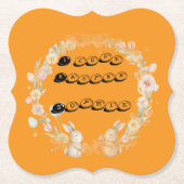 Custom Name Watercolor Bunny Easter Party ペーパーコースター (正面)