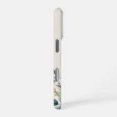 Custom Name Watercolor Floral Anemone iPhoneケース (右側面)