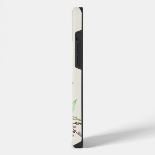 Custom Name Watercolor Floral Anemone iPhoneケース (左側面)