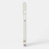 Custom Name Watercolor Floral Anemone iPhoneケース (左側面)