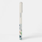 Custom Name Watercolor Floral Anemone iPhoneケース (右側面)