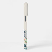 Custom Name Watercolor Floral Anemone iPhoneケース (右側面)
