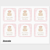 Custom Name Wedding Cake Business Sticker スクエアシール (シート)