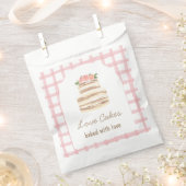 Custom Name Wedding Cake Business Sticker フェイバーバッグ (クリップ留めされた状態)