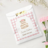 Custom Name Wedding Cake Business Sticker フェイバーバッグ (封をした状態)