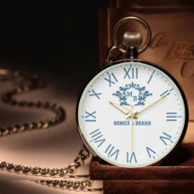 Custom Name Wedding Vintage Floral Monogram 