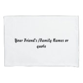 Custom Name White Pillowcases – Personalized Pillo 枕カバー (正面左)