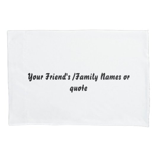 Custom Name White Pillowcases – Personalized Pillo 枕カバー (正面左)