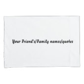 Custom Name White Pillowcases – Personalized Pillo 枕カバー (正面右)